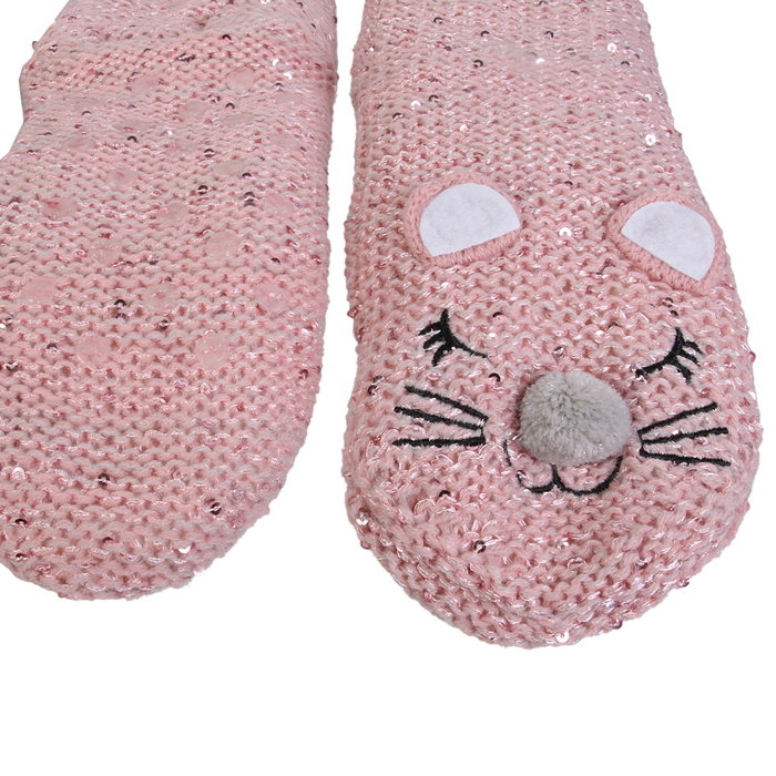 Sensly Calcetines Sherpa Animal Kawaii Antideslizantes para Casa Tallas 30-38