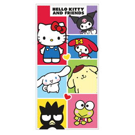SANRIO Toalla Hello Kitty and Friends Microfibra 70x140cm 100% Poliéster