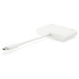 EQUIP Adaptador USB-C a VGA (HD15), USB-A, 60W USB PD Blanco