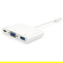 EQUIP Adaptador USB-C a VGA, USB 3.0, 60W PD, Blanco