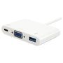 EQUIP Adaptador USB-C a VGA (HD15), USB-A, 60W USB PD Blanco