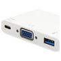 EQUIP Adaptador USB-C a VGA (HD15), USB-A, 60W USB PD Blanco