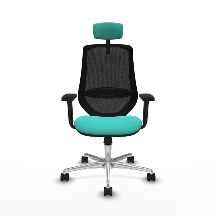 PIQUERAS Y CRESPO Silla de oficina Mardos Turquesa y Negro