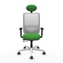 PIQUERAS Y CRESPO Silla de oficina Zulema con mecanismo Sincro/Traslack, Verde y Blanco