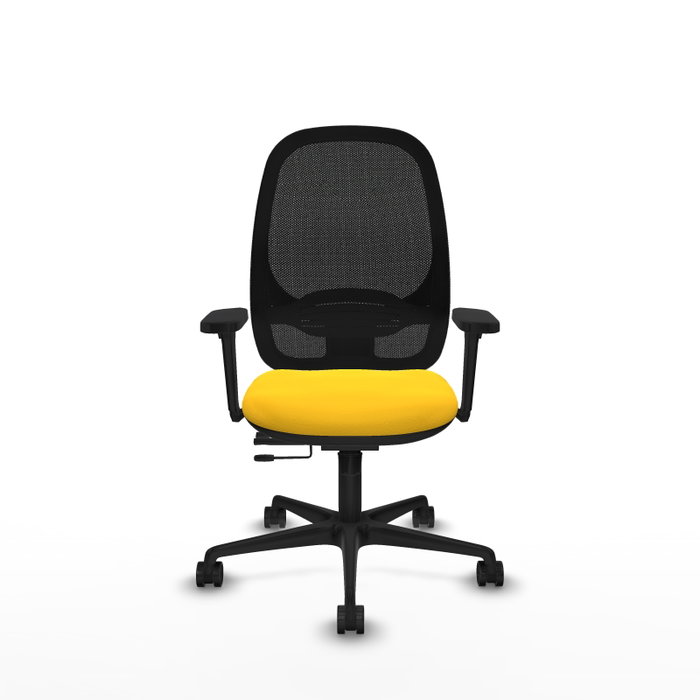 PIQUERAS Y CRESPO Silla de oficina Cilanco con mecanismo Sincro/Traslack, Amarillo y Negro PIQUERAS Y CRESPO Silla de oficina Cilanco con mecanismo Sincro/Traslack, Amarillo y Negro