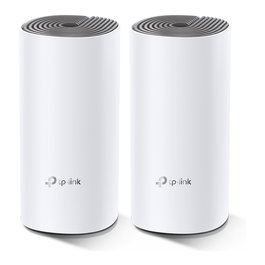 TP-Link Deco E4 2-Pack Sistema WiFi Mesh AC1200, 2 Routers Extensores, Blanco/Gris, Doble Banda 2.4/5 GHz, Wi-Fi 5 (802.11ac), Control Parental, Incluye Cable Ethernet