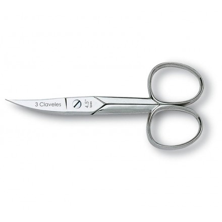 3 Claveles Tijera para uñas curva 4,5 pulgadas
