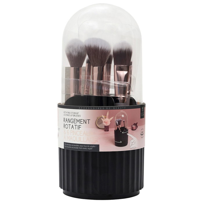 Cosmetic Club Set de 6 Brochas con Organizador Giratorio Cosmetic Club Set de 6 Brochas con Organizador Giratorio