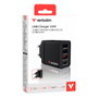 Verbatim Ladegert 30W Cargador USB-C 3x USB-A Negro PD 3.0 QC 3.0