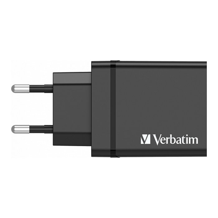 Verbatim Ladegert 30W Cargador USB-C 3x USB-A Negro PD 3.0 QC 3.0