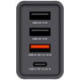 Verbatim Cargador de Pared 30W con 1x USB-C y 3x USB-A, Negro