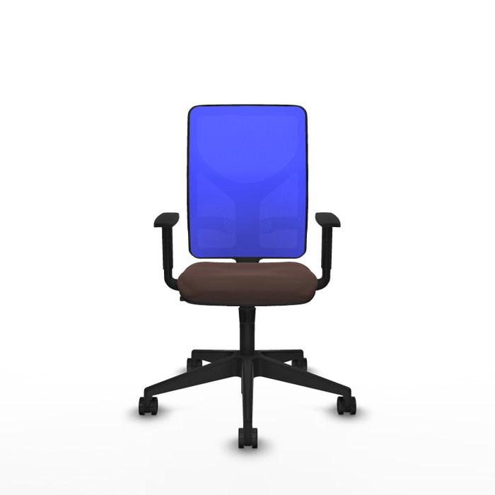 PIQUERAS Y CRESPO Silla de oficina Motilla con Mecanismo Sincro, Marrón oscuro y Azul PIQUERAS Y CRESPO Silla de oficina Motilla con Mecanismo Sincro, Marrón oscuro y Azul