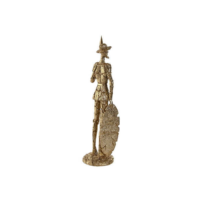 DKD Home Decor Figura de Resina Quijote Dorado Colección Dulcinea
