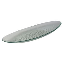 STEELITE Fuente de vidrio OvalGlass 66x15 cm para buffet y mesa, vajilla moderna (Set de 3)