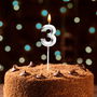 Party Time Vela Aniversario Cifra 3 Plata