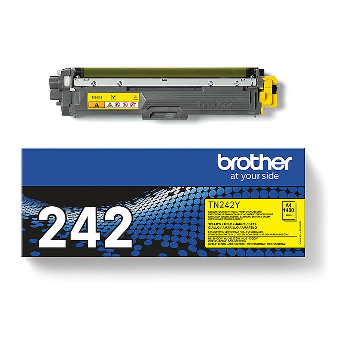 Brother TN-242Y Toner Amarillo hasta 1.400 páginas ISO/IEC 19798