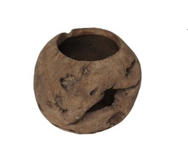 DKD Home Decor Centro de Mesa Teca Natural 35x35x30 cm