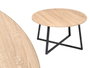Giftdecor Mesa Auxiliar Redonda 80 x 45 x 80 cm Metal y Melamina Madera y Negro