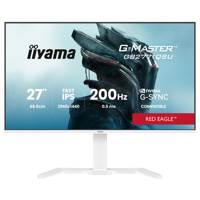 iiyama GB2771QSU-W1 Monitor Gaming 27" Quad HD (2560x1440) IPS 200Hz 2ms 350cd/m² Flicker-Free AMD FreeSync Blanco