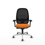 PIQUERAS Y CRESPO Silla de oficina Cilanco con mecanismo Sincro, Naranja y Negro