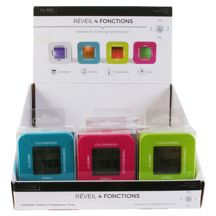 Be Mix Reloj Despertador 4 Funciones Calendario Alarma Temperatura 7x3.5x7 cm Be Mix Reloj Despertador 4 Funciones Calendario Alarma Temperatura 7x3.5x7 cm