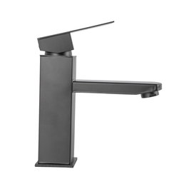 QLI-FA-4311 Grifo Lavabo Latón/Zinc Negro Monomando Caño Bajo