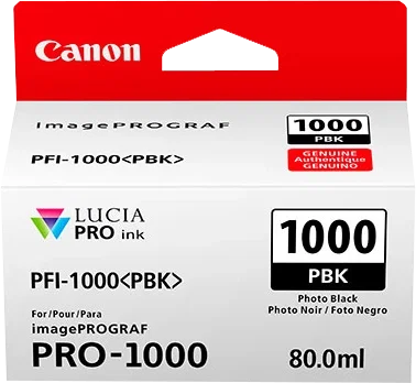 Canon PFI-1000PBK Cartucho de Tinta Foto Negro para imagePROGRAF PRO-1000 Canon PFI-1000PBK Cartucho de Tinta Foto Negro para imagePROGRAF PRO-1000