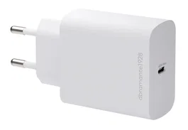 Dbramante1928 Cargador GaN 45W USB-C con CH45EUWH7247 | 3A | PD 3.0/PPS, QC 3.0, AFC | Carga Rápida | Universal | Blanco | Corriente Alterna