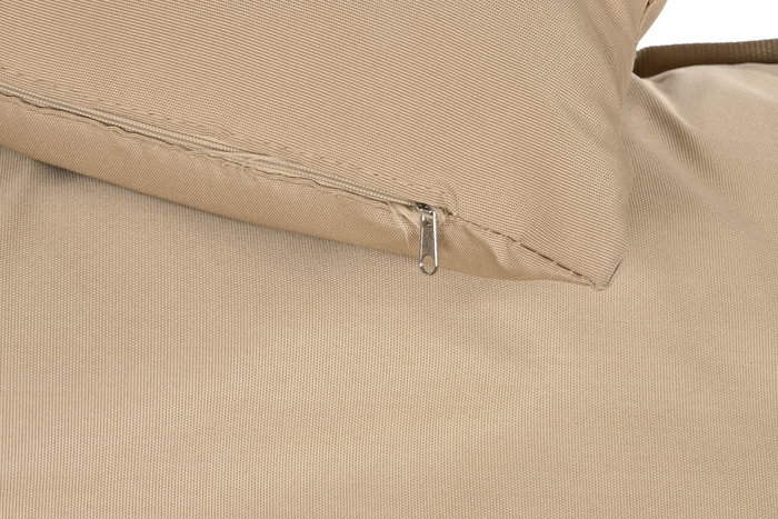 DKD Home Decor Sillon Colgante Terraza Jardin Breeze Ratan Sintetico Aluminio Poliester Marron Claro Marron Oscuro 105 x 108 x 107 cm