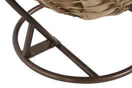 DKD Home Decor Sillon Colgante Terraza Jardin Breeze Ratan Sintetico Aluminio Poliester Marron Claro Marron Oscuro 105 x 108 x 107 cm