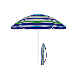 Marbueno Sombrilla Oxford Aluminio Con Funda Rayas Azul, Blanco y Verde 200 cm Jardin, Piscina y Playa MARBUENO SUMMER 10110RY1