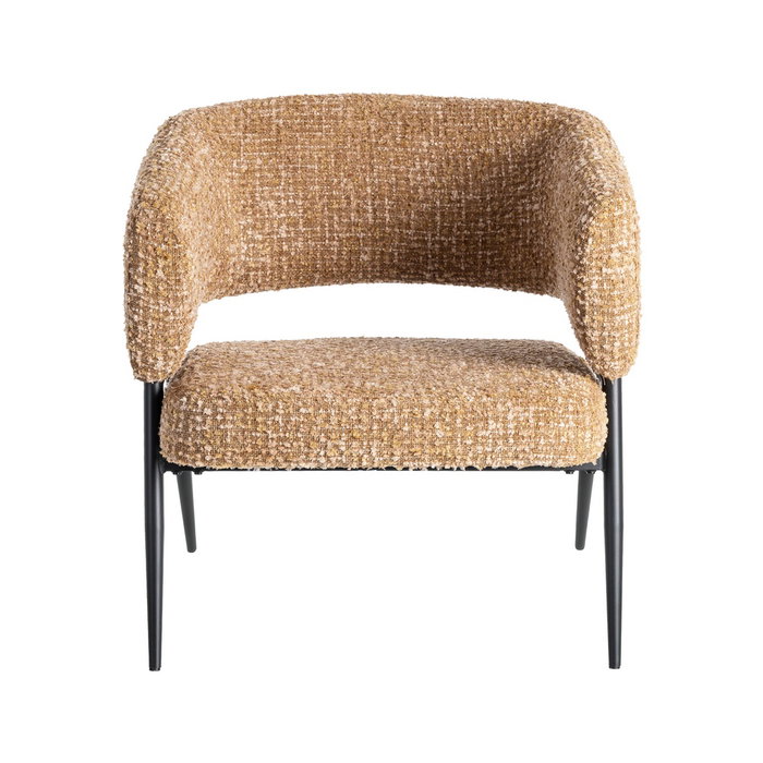 Sillón Mostaza Tejido-Metal Salón 71 X 70 X 75 cm (Set de 2)