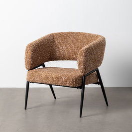 Sillón Mostaza Tejido-Metal Salón 71 X 70 X 75 cm (Set de 2)