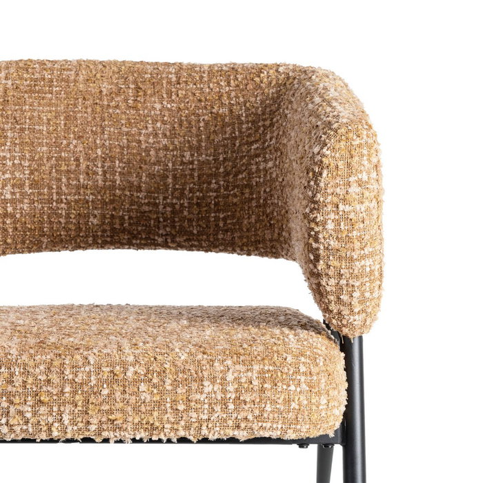 Sillón Mostaza Tejido-Metal Salón 71 X 70 X 75 cm (Set de 2)