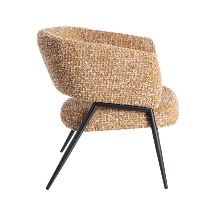 Sillón Mostaza Tejido-Metal Salón 71 X 70 X 75 cm (Set de 2)