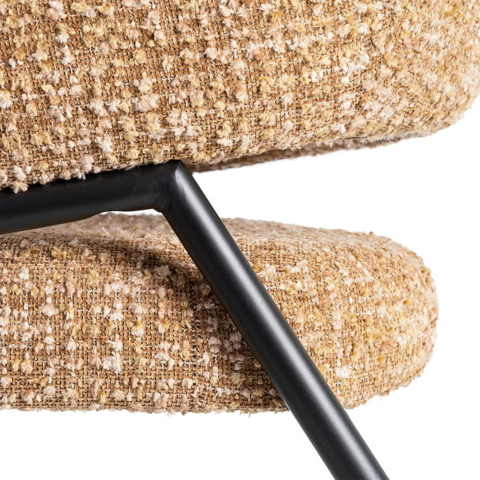 Sillón Mostaza Tejido-Metal Salón 71 X 70 X 75 cm (Set de 2)