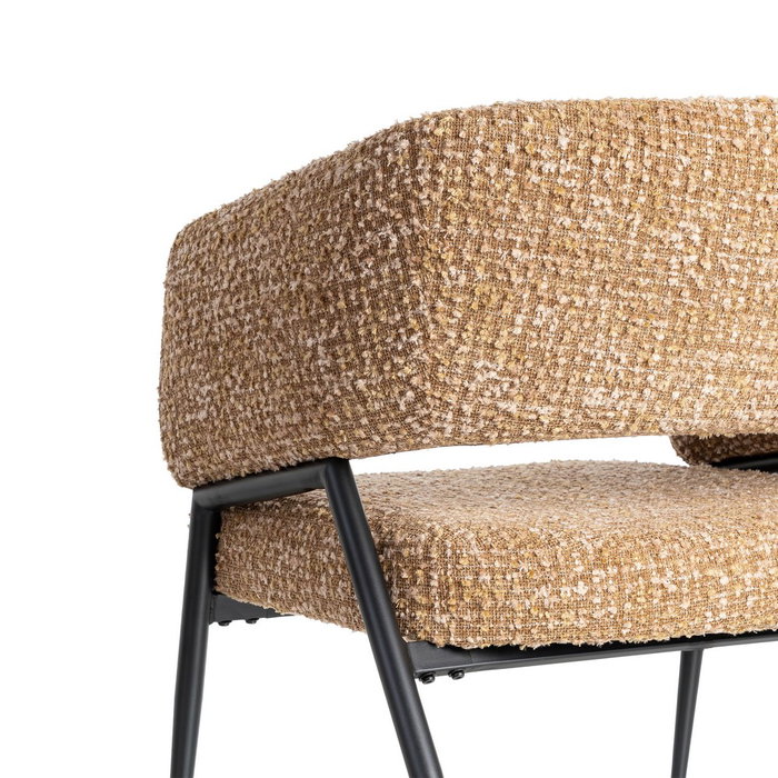 Sillón Mostaza Tejido-Metal Salón 71 X 70 X 75 cm (Set de 2)