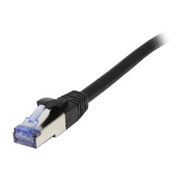 Synergy21 Patchkabel RJ45 CAT6A S-STP (S/FTP) 15m, 500 MHz, AWG26, Negro, Certificado GHMT - Cable de Red Ethernet