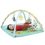 Bright Starts BS0074451171657 Tapete de actividades de fútbol, arco de juego con juguetes desmontables, música y luces