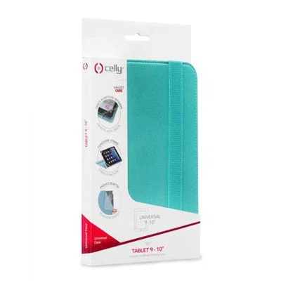 Celly Unitab Funda Folio Tablet 25.4 cm (10") Azul TPU Resistente a Rayones para Cualquier Marca