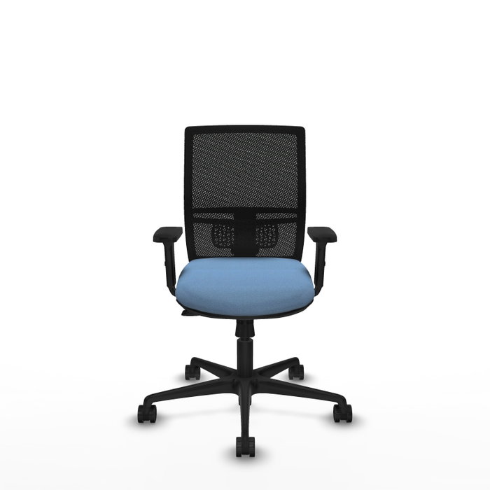 PIQUERAS Y CRESPO Silla de oficina Yunquera con mecanismo Sincro/Traslack, Azul cielo y Negro PIQUERAS Y CRESPO Silla de oficina Yunquera con mecanismo Sincro/Traslack, Azul cielo y Negro