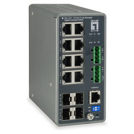 Level One Switch IGU-1271 8 Puertos Gigabit Ethernet PoE y 4 Puertos SFP Gestionado L3