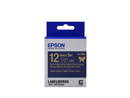 Epson LK-4HKK C53S654002 Cinta Mecanográfica Satinada Oro y Azul Marino 12 mm x 5 m Original