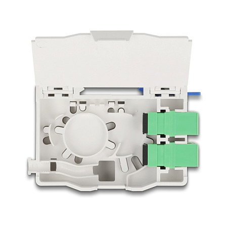DeLOCK 88097 Caja de conexión de fibra óptica para carril DIN con 4 x SC Simplex DeLOCK 88097 Caja de conexión de fibra óptica para carril DIN con 4 x SC Simplex