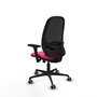 PIQUERAS Y CRESPO Silla de oficina Cilanco con mecanismo Sincro/Traslack, Rosa y Negro