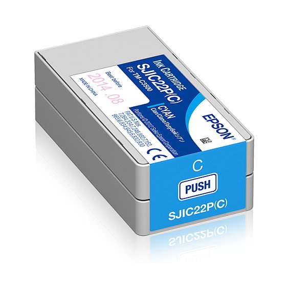 Epson Cartucho de Tinta SJIC22P(C) Cian para ColorWorks C3500 Epson Cartucho de Tinta SJIC22P(C) Cian para ColorWorks C3500