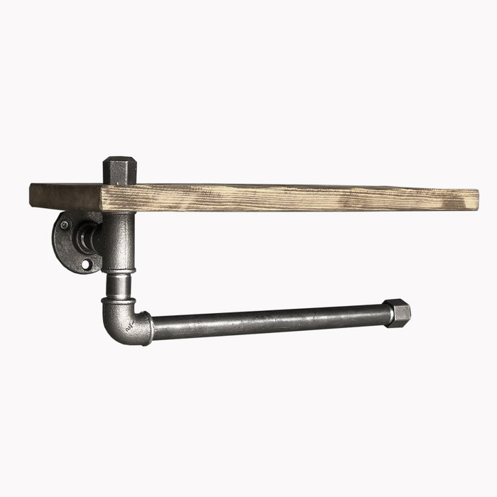 Hanah Home Estantería de Tubo con Madera de Abeto y Metal, Estilo Industrial Rústico Humorístico, Nogal y Negro, 40x16x14 cm Hanah Home Estantería de Tubo con Madera de Abeto y Metal, Estilo Industrial Rústico Humorístico, Nogal y Negro, 40x16x14 cm
