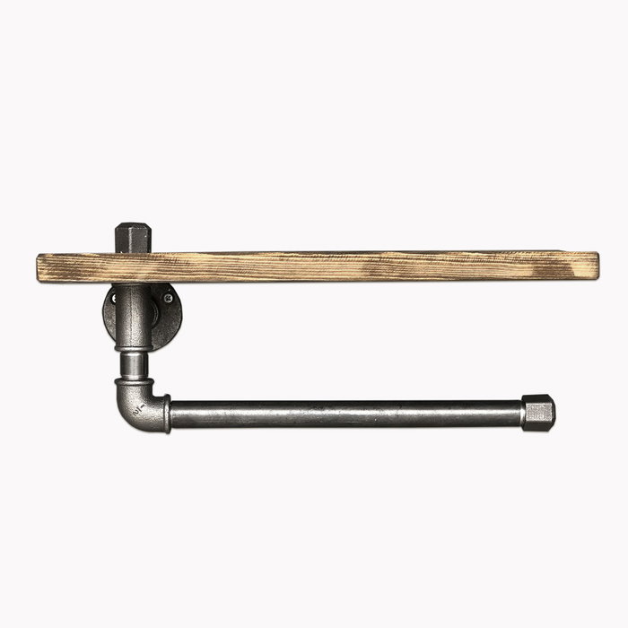 Hanah Home Estantería de Tubo con Madera de Abeto y Metal, Estilo Industrial Rústico Humorístico, Nogal y Negro, 40x16x14 cm Hanah Home Estantería de Tubo con Madera de Abeto y Metal, Estilo Industrial Rústico Humorístico, Nogal y Negro, 40x16x14 cm