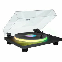 Bigben Interactive Tocadiscos con Plato Iluminado, Bluetooth y Efectos de Luz M30