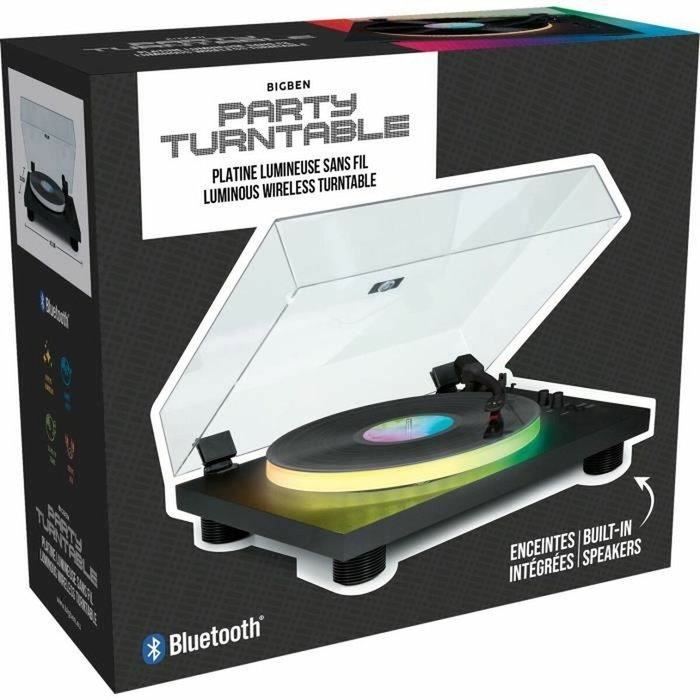 Bigben Interactive Tocadiscos con Plato Iluminado, Bluetooth y Efectos de Luz M30 Bigben Interactive Tocadiscos con Plato Iluminado, Bluetooth y Efectos de Luz M30